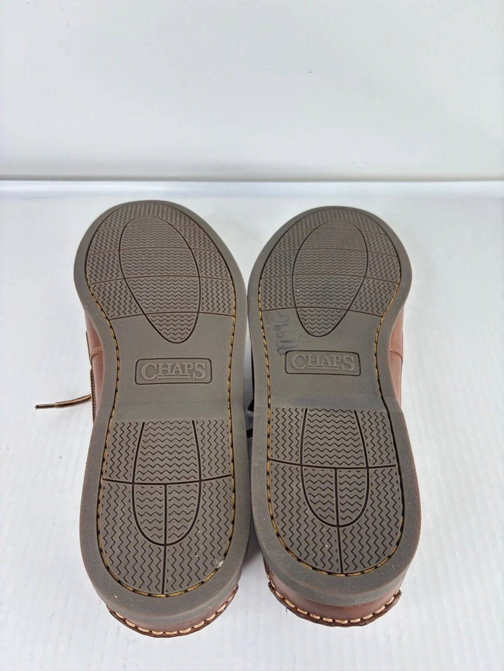 Chaps Ralph Lauren Brown Leather Boat Shoes Mens 12 M Preppy Classic NEW!